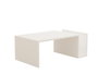 AUCUNE Mesa de centro MEMO Blanca con tapa elevable y almacenamiento